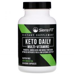 Sierra Fit, Keto Daily Multivitamins with Green Tea,  90 Veggie Capsules