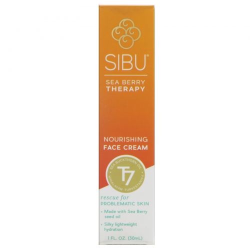 Sibu Beauty, Питательный крем для лица с облепихой, 1 жидкая унция (30 мл)