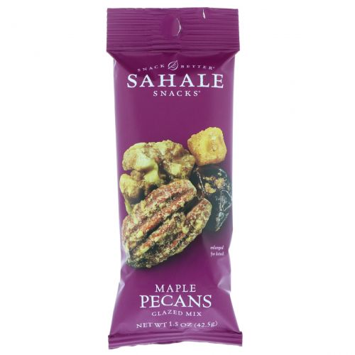 Sahale Snacks, Глазированный микс, пеканы в кленовом сиропе, 9 пакетов, 1,5 унц. (42,5 г) каждый