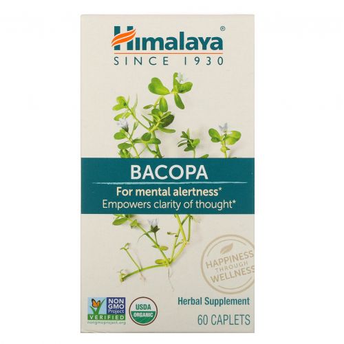 Himalaya Herbal Healthcare, Бакопа, 60 капсуловидных таблеток