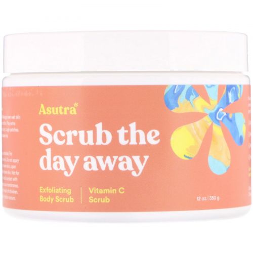 Asutra, Scrub The Day Away, Exfoliating Body Scrub, Vitamin C Scrub, 12 oz (350 g)