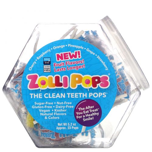 Zollipops, The Clean Teeth Pops, Assorted, 23 Pops, 5.2 oz