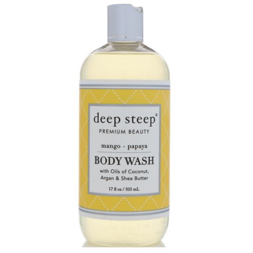 Deep Steep, Средство для мытья тела с аргановым маслом, манго и папайя, 17 жидк. унц. (502 мл)