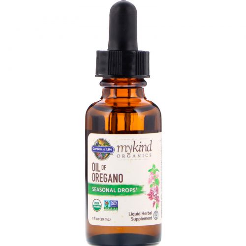 Garden of Life, MyKind Organics, Oil of Oregano Seasonal Drops, 1 fl oz (30 mL)