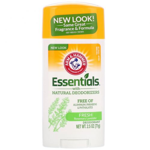 Arm & Hammer, Essentials Natural Deodorant, Fresh, 2.5 oz (71 g)