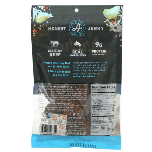 Country Archer Jerky, Beef Jerky, Original, 7 oz (198 g)