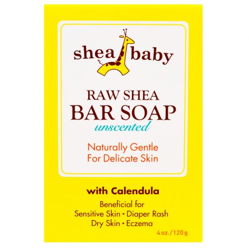 Shea Baby, Мыло с маслом ши, без запаха, 4 унции (120 г)