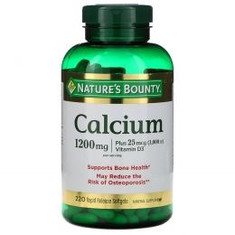 Nature's Bounty, Кальций и витамин D3, 220 гелевых капсул