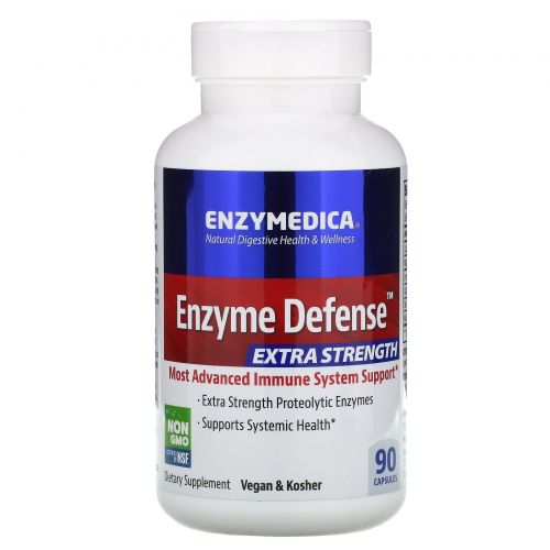 Enzymedica, Enzyme Defense, усиленный, 90 капсул