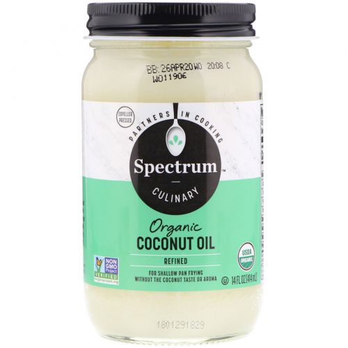 Spectrum Naturals, Органическое кокосовое масло, 14 унций (414 г)