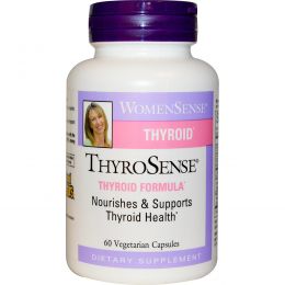 Natural Factors, Пищевая добавка WomenSense, ThyroSense, для щитовидной железы, 60 растительных капсул