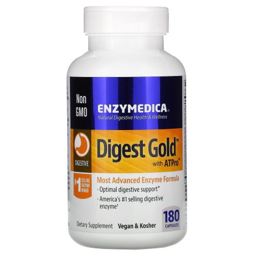 Enzymedica, Digest Gold, с ATPro, 180 капсул