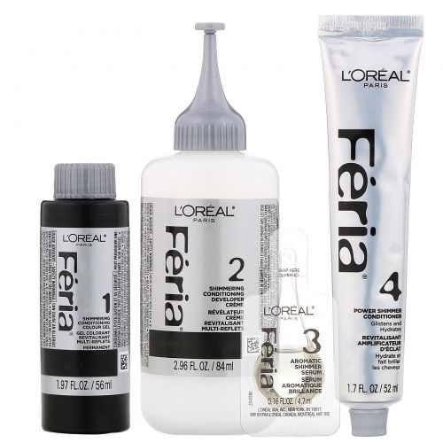 L'Oreal, Краска Feria для многогранного мерцающего цвета волос, оттенок 42 темный переливчатый коричневый, на 1 применение