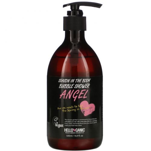 Helloganic, Season In the Body Bubble Shower, Angel, 16.9 fl oz (500 ml)