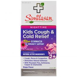 Similasan, Kids Cough & Cold Relief, Nighttime, Grape, 4 fl oz (118 ml)
