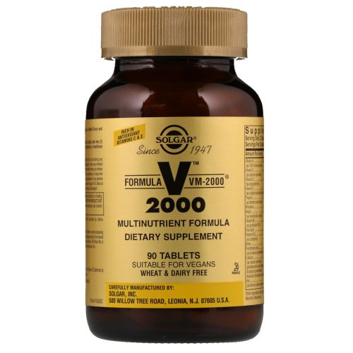 Solgar, Formula VM-2000, Multinutrient Formula , 90 Tablets