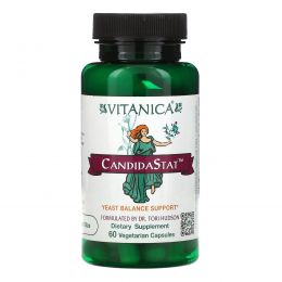 Vitanica, CandidaStat для поддержки баланса дрожжей,  60 капсул на растительной основе