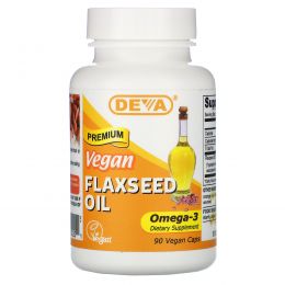 Deva, Льняное масло, растительное, 90 капсул в растительной оболочке