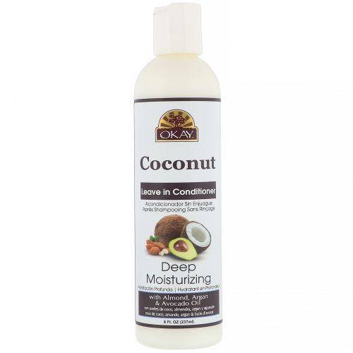 Okay, Deep Moisturizing, Leave in Conditioner, Coconut, 8 fl oz (237 ml)