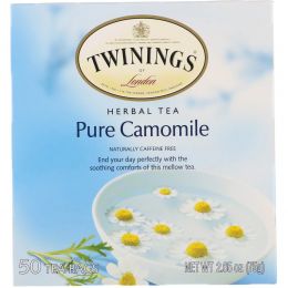 Twinings, Травяной чай, чистая ромашка, без кофеина, 50 чайных пакетиков, 75 г