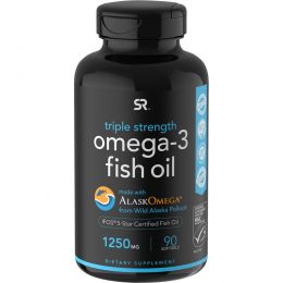 Sports Research, Omega-3 Fish Oil, Triple Stength, 1250 mg, 90 Softgels