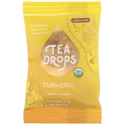 Tea Drops, Turmeric, Caffeine Free,  0.3 oz