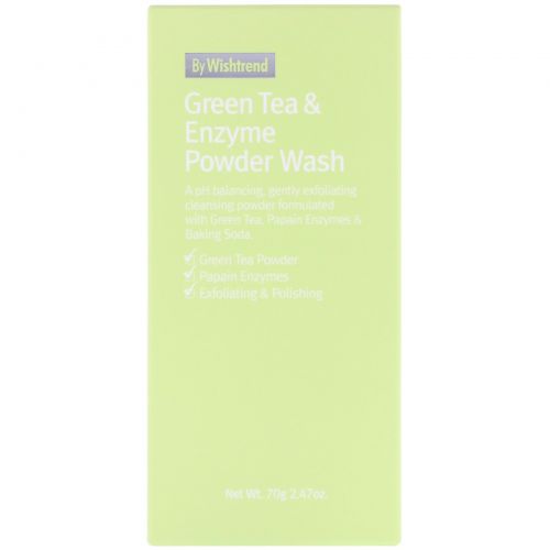 Wishtrend, Green Tea & Enzyme Powder Wash, 2.47 oz (70 g)