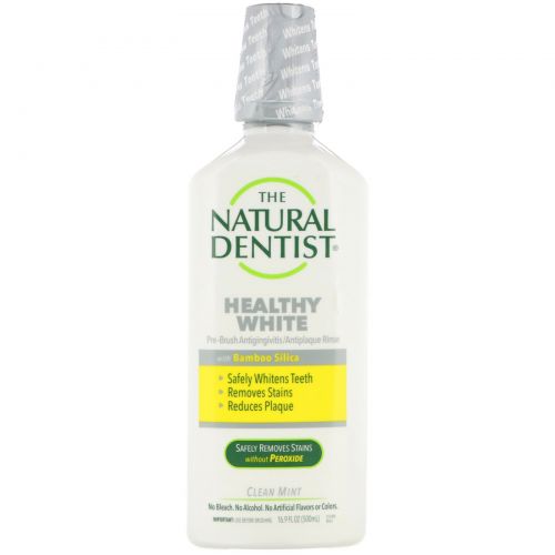 Natural Dentist, Healthy White, Жидкость для полоскания рта с отбеливающим эффектом, Чистая мята, 16,9 жидких унций (500 мл)