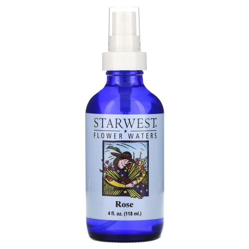 Starwest Botanicals, Цветочная вода, роза, 4 жидких унции (118 мл)