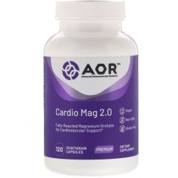 Advanced Orthomolecular Research AOR, Классическая серия, Cardio-Mag 2.0, 120 растительных капсул