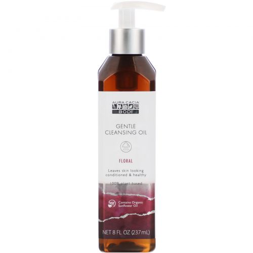 Aura Cacia, Gentle Cleansing Oil, Floral, 8 fl oz (237 ml)