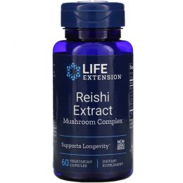 Life Extension, Грибной комплекс с экстрактом Рейши, 60 вегетарианских капсул