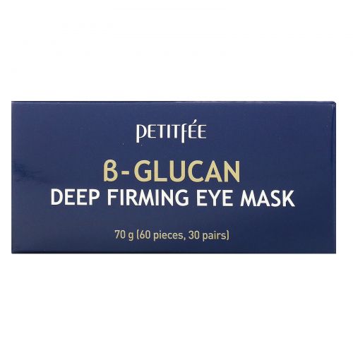 Petitfee, B-Glucan Deep Firming Eye Mask, 60 Pieces