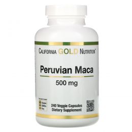 California Gold Nutrition, Мака перуанская, 500 мг, 240 капсул в растительной оболочке