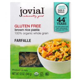 Jovial, Органическая паста (макаронные изделия) из коричневого риса, фарфалле, 12 унций (340 г)