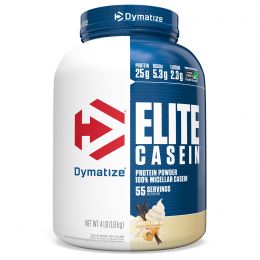 Dymatize Nutrition, Elite,  Казеин, Мягкая Ваниль, 4 фунта (1, 81 кг)