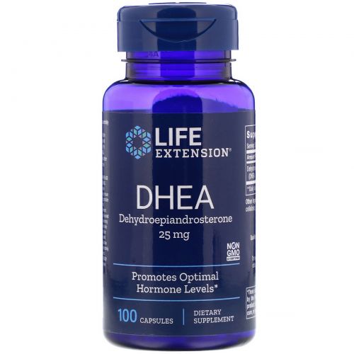 Life Extension, DHEA (дегидроэпиандростерон), 25 мг, 100 капсул
