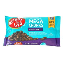 Enjoy Life Foods, Mega Chunks, Полусладкий шоколад, 10 унций (283 г)