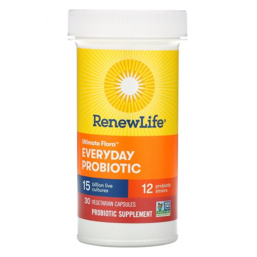 Renew Life, Ultimate Flora, Everyday Probiotic, 30 Vegetarian Capsules