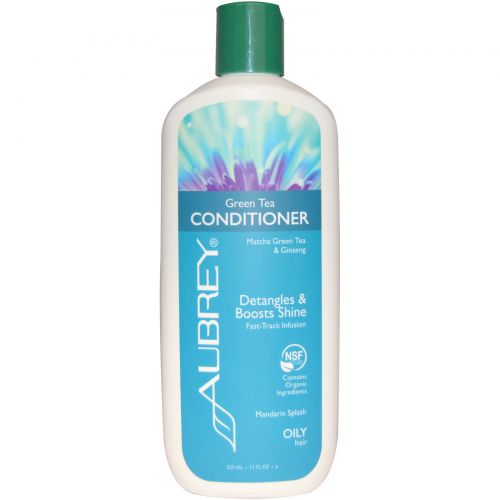 Aubrey Organics, Green Tea Conditioner, Matcha Green Tea & Ginseng, Mandarin Splash, 11 fl oz (325 ml)