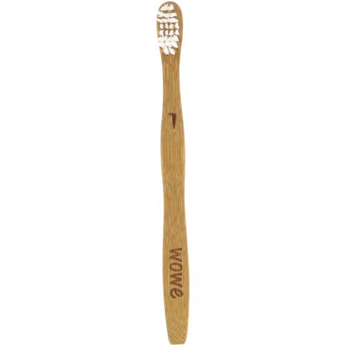 Wowe, Natural Bamboo Toothbrush, Kids, Soft Bristles, 4 Pack