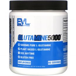 EVLution Nutrition, Glutamine5000, 5000 mg, Unflavored, 10.6 oz (300 g)