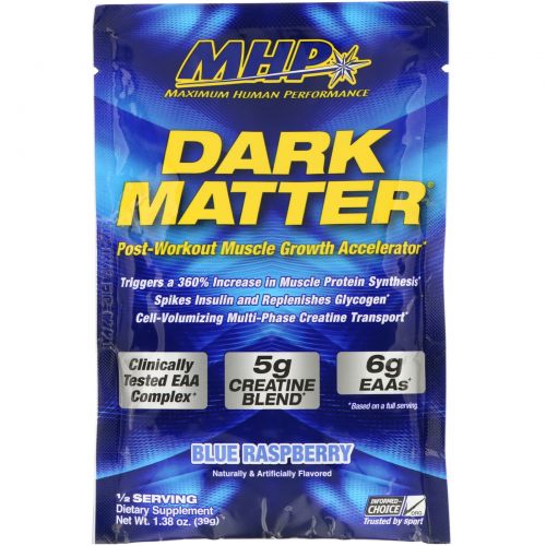 MHP, Dark Matter, Post-Workout Muscle Growth Accelerator, Blue Rasperry, 1.38 oz (39 g)