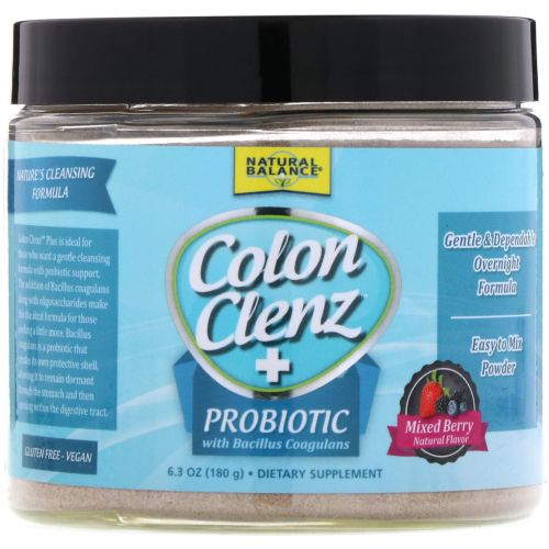 Natural Balance, Colon Clenz Plus Probiotic, Mixed Berry, 6.3 oz (180 g)