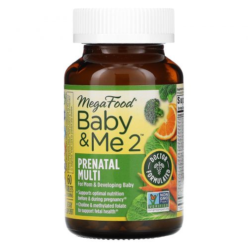 MegaFood, Витамины для беременных Baby & Me 2, 60 таблеток
