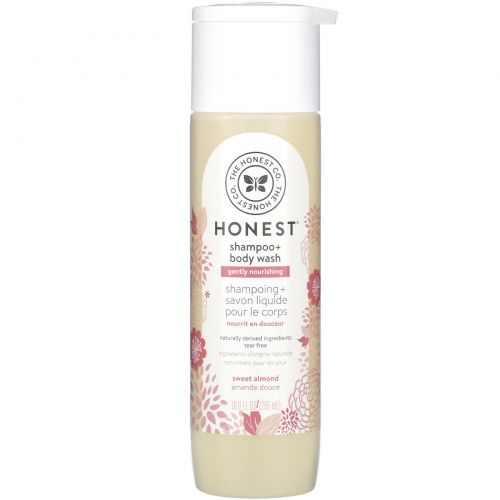 The Honest Company, Gently Nourishing Shampoo + Body Wash, Sweet Almond, 10.0 fl oz (295 ml)