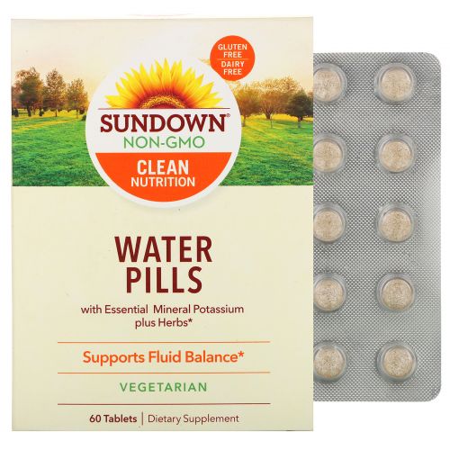 Sundown Naturals, Мочегонное средство, без кофеина, 60 таблеток