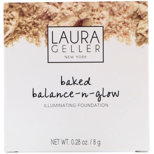 Laura Geller, Тональная основа с эффектом сияния Baked Balance-N-Glow, средний оттенок, 8 г