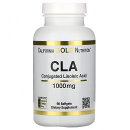 California Gold Nutrition, КЛК, конъюгированная линолевая кислота, 1000 мг, 90 мягких таблеток