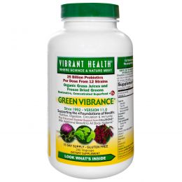 Vibrant Health, Пробиотик «Зеленая жизненная сила», версия 11.0, 240 растительных капсул